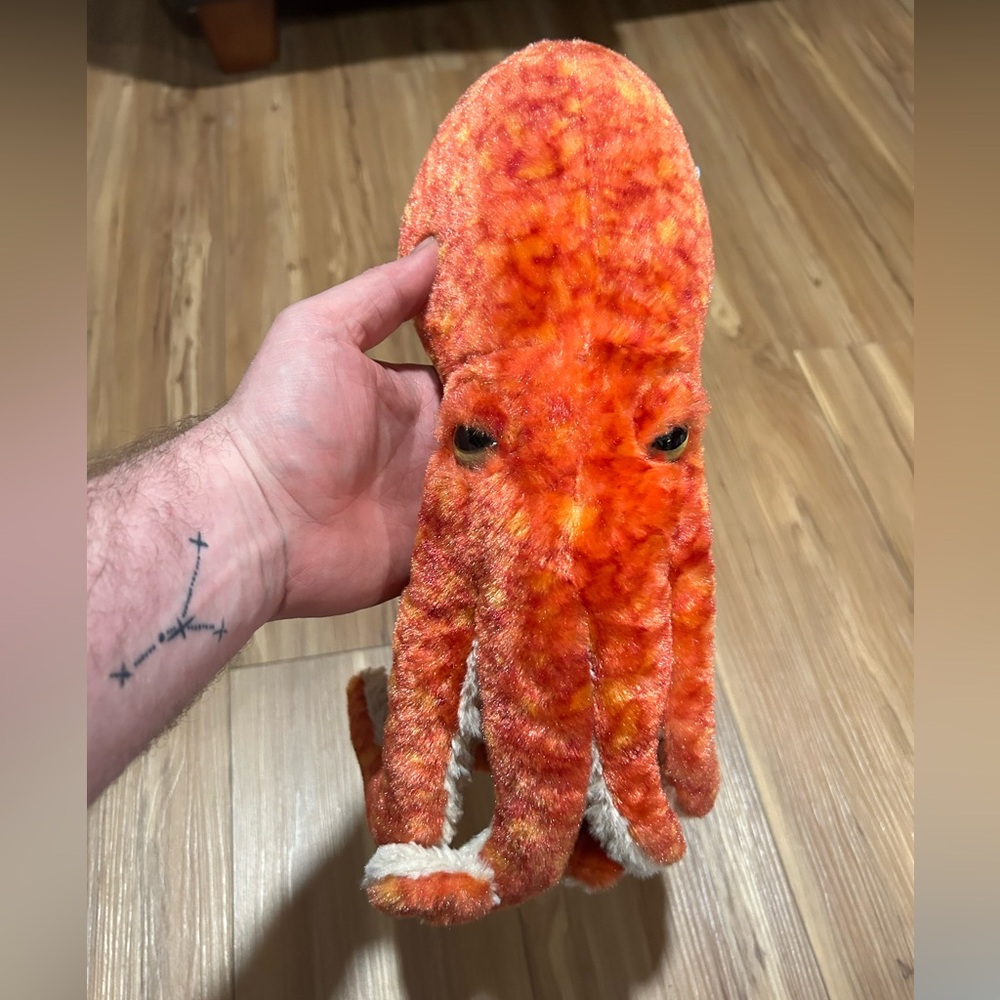 Octopus Orange Plush Squid Toy